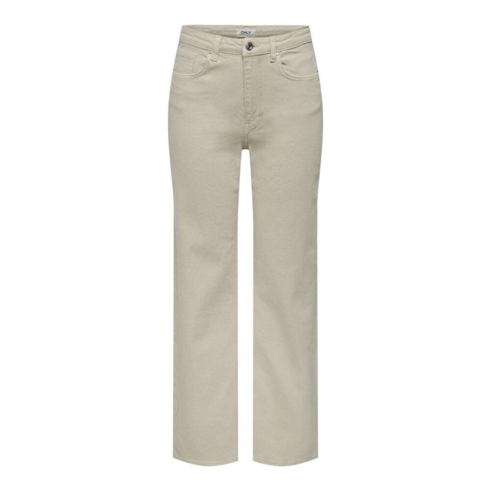 Only Beige Cotton Relaxed Fit Women's Jeans